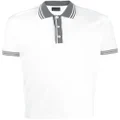 Billionaire logo-jacquard polo shirt - White