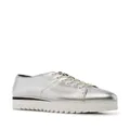 Onitsuka Tiger metallic leather lace-up shoes - Silver