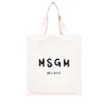 MSGM logo-print tote bag - Neutrals