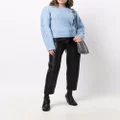 Stella McCartney Aran-knit cropped jumper - Blue