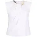 Stella McCartney Falabella chain-embellished blouse - White