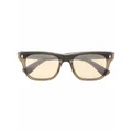 Garrett Leight tinted square-frame sunglasses - Green