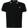 Fred Perry logo-embroidered polo shirt - Black