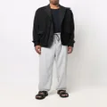 sacai drawstring-waist straight-leg trousers - Grey