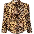 Stella McCartney all-over leopard-print shirt - Brown