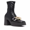 Stella McCartney Skyla chain-embellished 120mm boots - Black