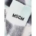 MSGM logo tie-dye socks - Blue