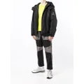 White Mountaineering logo-patch hooded jacket - Black
