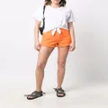 Kenzo raw-edge denim shorts - Orange
