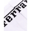 Ferrari logo-knit socks - White