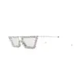Philipp Plein crystal-embellished square-frame sunglasses - Silver