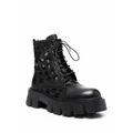 Premiata spotted leather ankle boots - Black
