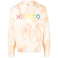 Kenzo logo-print tie-dye sweatshirt - Orange