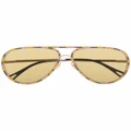Chloé Eyewear camouflage-print pilot sunglasses - Green
