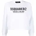 Dsquared2 logo print crew neck sweatshirt - White