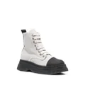 GANNI Creepers lace-up ankle boots - Grey