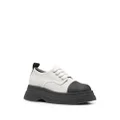 GANNI Creepers canvas lace-up Derby shoes - Grey