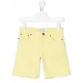 Bonpoint elasticated waistband denim shorts - Yellow