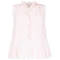 SHIATZY CHEN silk ruffle-detail sleeveless blouse - Pink