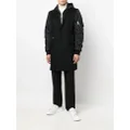 Philipp Plein zip-up hooded coat - Black
