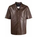 Nanushka coated short-sleeve shirt - Brown