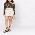Nanushka A-line belted mini skirt - Neutrals