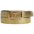 Giuseppe Zanotti snake-effect logo-buckle belt - Gold