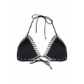La Perla braided-detail halterneck bikini top - Black