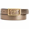 Giuseppe Zanotti Linum logo-buckle leather belt - Neutrals
