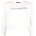 Karl Lagerfeld future logo organic cotton sweatshirt - White
