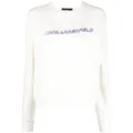 Karl Lagerfeld future logo organic cotton sweatshirt - White