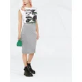Karl Lagerfeld monogram jacquard skirt - Grey