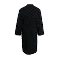 Karl Lagerfeld monogram-pattern tie-waist bathrobe - Black