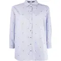 Karl Lagerfeld monogram stripe tunic shirt - Blue