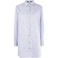 Karl Lagerfeld monogram stripe tunic shirt - Blue
