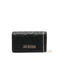 Love Moschino quilted-finish crossbody bag - Black
