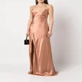 Michelle Mason V-neck silk dress - Neutrals
