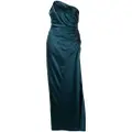 Michelle Mason gathered-detail silk gown - Blue