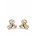 Pragnell 18kt rose gold Bubbles diamond stud earrings - Pink