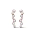 Pragnell 18kt rose gold Bubbles diamond earrings - Pink