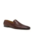 Magnanni interwoven leather loafers - Brown