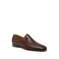 Magnanni interwoven leather loafers - Brown