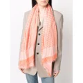 Faliero Sarti check pattern scarf - Orange