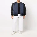 Karl Lagerfeld two-tone panel bomber jacket - Blue
