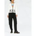 Love Moschino logo print quilted puffer jacket - White