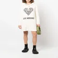 Love Moschino logo-print hooded dress - Neutrals