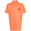 Moncler logo-embroidered polo shirt - Orange