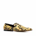 Versace Barocco satin slippers - Yellow