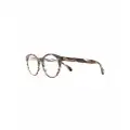 Oliver Peoples marbled round-frame glasses - Brown