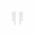 SHAY 18kt white gold double diamond waterfall earrings - Silver